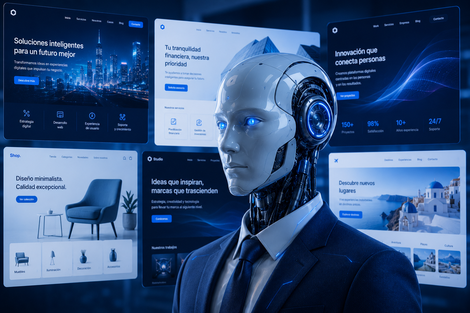 Interfaz digital avanzada para atención web con inteligencia artificial