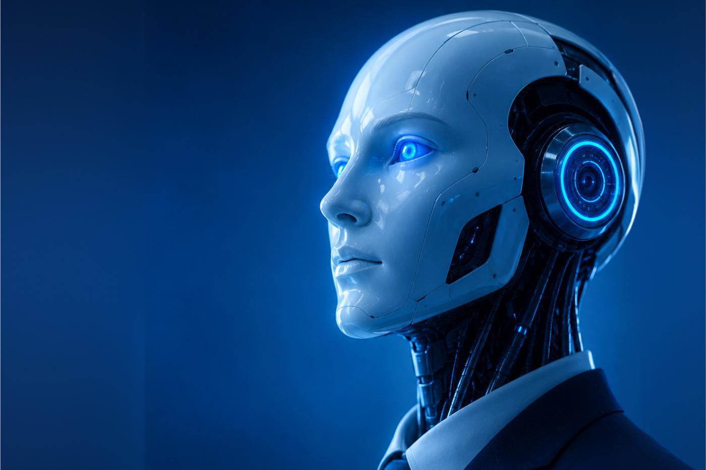 Pantallas y datos conectados a procesos empresariales con inteligencia artificial